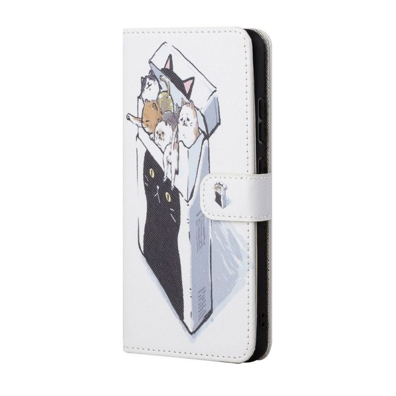 Etui Folio Samsung Galaxy S21 5G Dostawa Kotów W Stringach