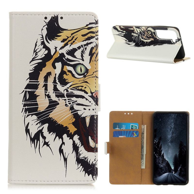 Etui Folio Samsung Galaxy S21 5G Dziki Tygrys