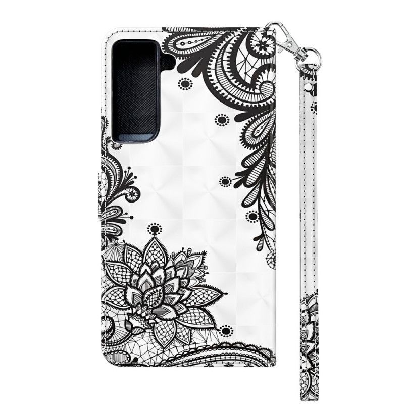 Etui Folio Samsung Galaxy S21 5G Elegancka Koronka Etui Ochronne