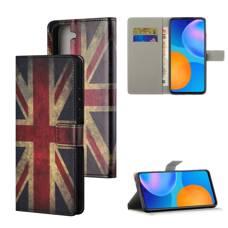 Etui Folio Samsung Galaxy S21 5G Flaga Anglii Etui Ochronne