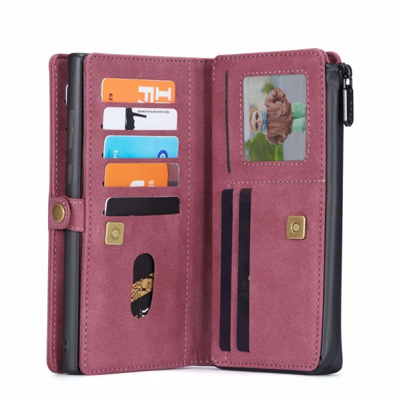 Etui Folio Samsung Galaxy S21 5G Granatowy Czarny Zdejmowana Obudowa Nabojowa