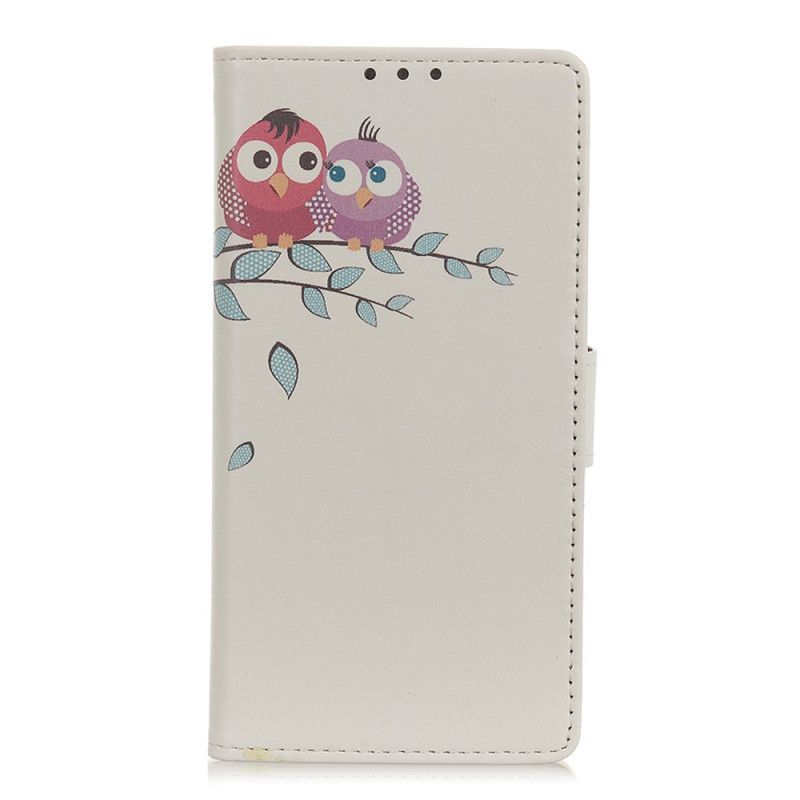 Etui Folio Samsung Galaxy S21 5G Kilka Sów Na Drzewie Etui Ochronne