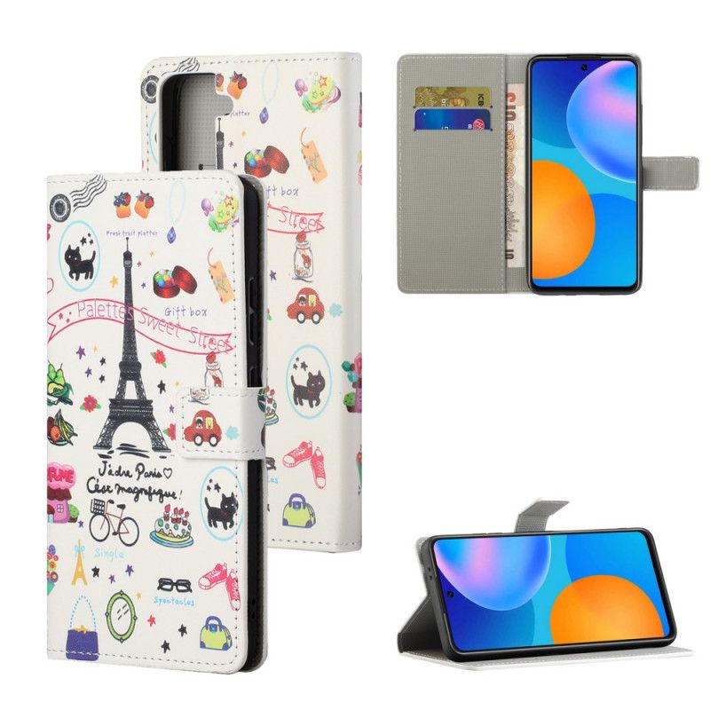 Etui Folio Samsung Galaxy S21 5G Kocham Paryż Etui Ochronne