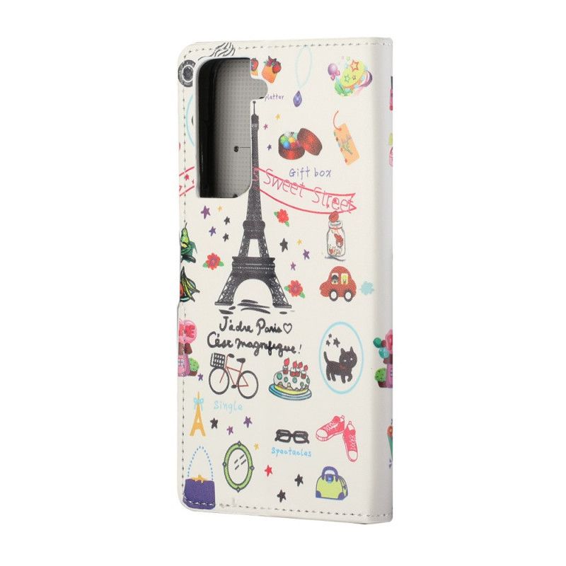 Etui Folio Samsung Galaxy S21 5G Kocham Paryż Etui Ochronne