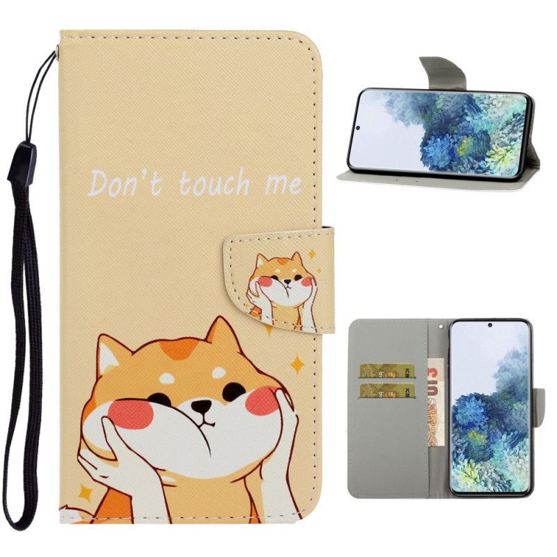 Etui Folio Samsung Galaxy S21 5G Kot Nie Dotykaj Mnie Stringami Etui Ochronne