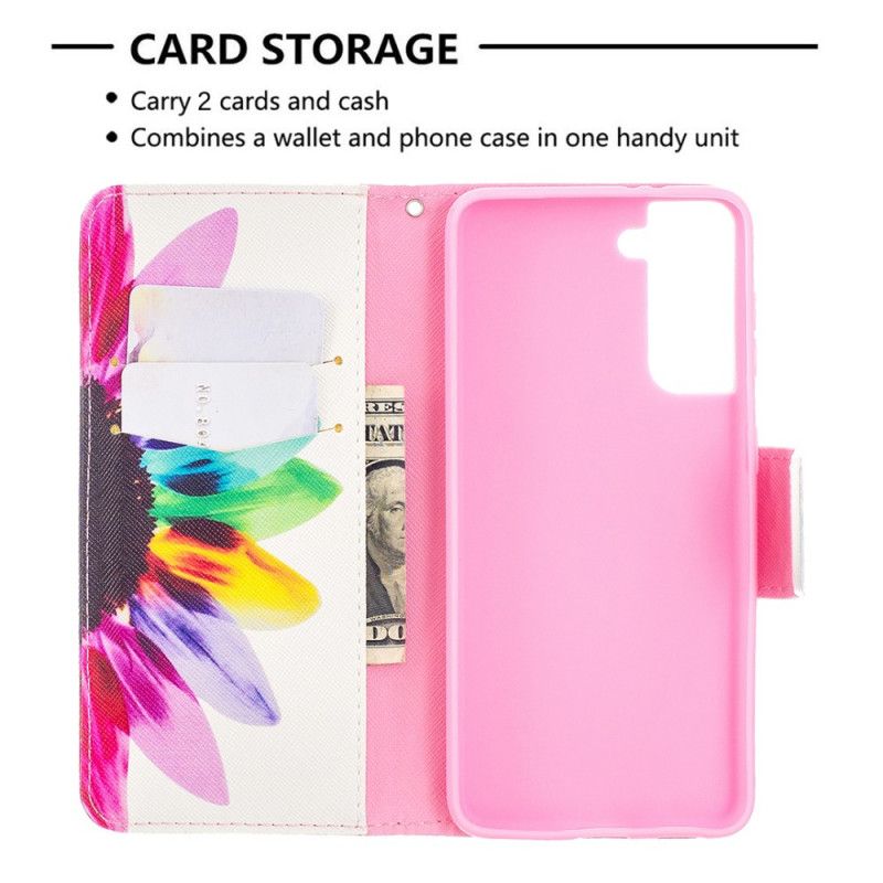 Etui Folio Samsung Galaxy S21 5G Kwiat Akwareli