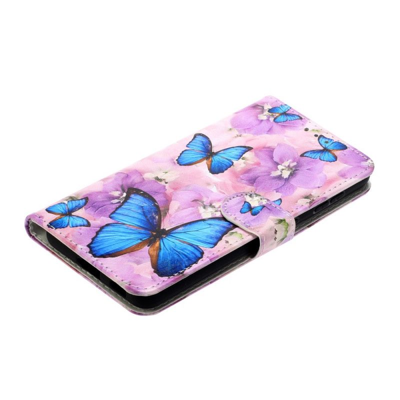 Etui Folio Samsung Galaxy S21 5G Motyle Kwiatowe Etui Ochronne