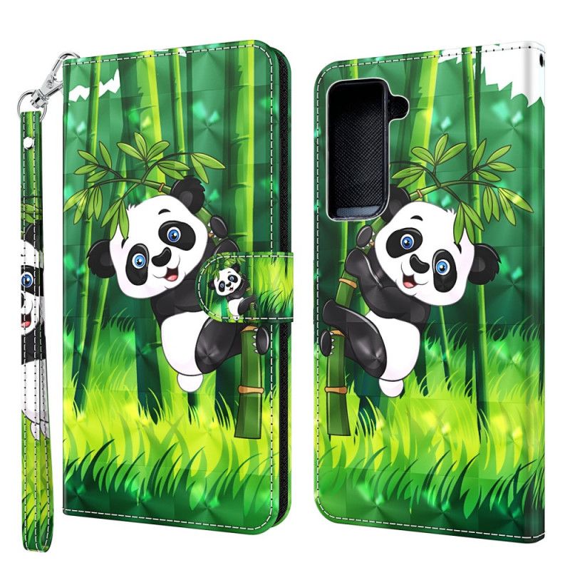 Etui Folio Samsung Galaxy S21 5G Panda I Bambus Etui Ochronne