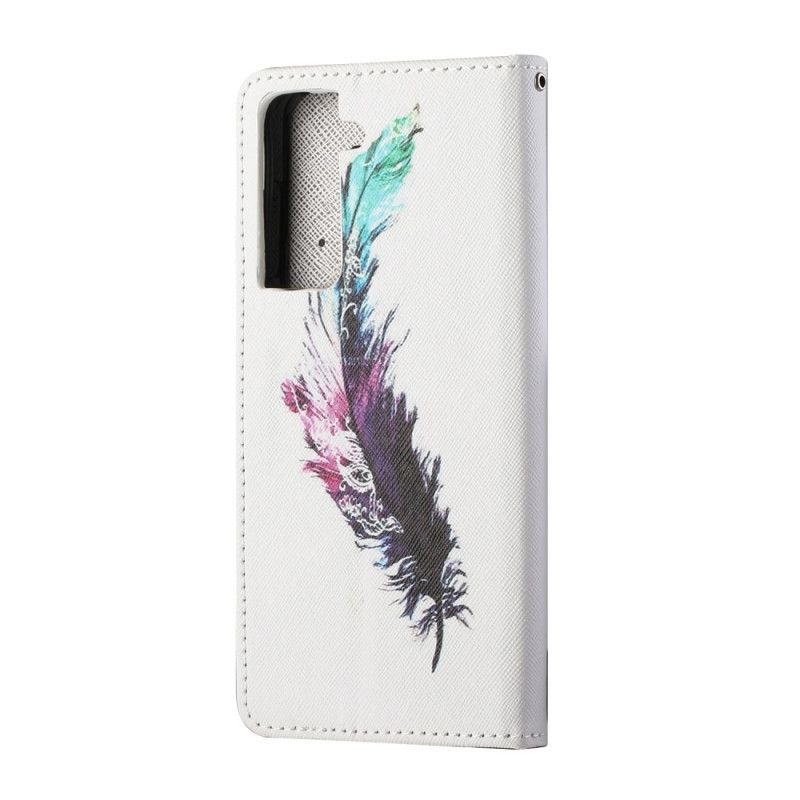 Etui Folio Samsung Galaxy S21 5G Pióro Ze Stringami