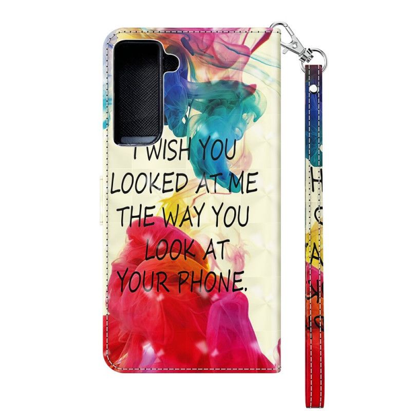 Etui Folio Samsung Galaxy S21 5G Punkt Świetlny. Który Chcę Z Paskiem Etui Ochronne