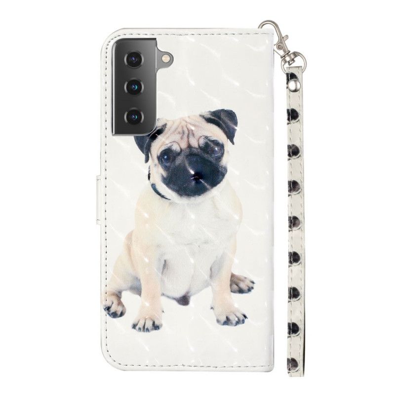 Etui Folio Samsung Galaxy S21 5G Punkty Świetlne Dla Psów Z Paskiem