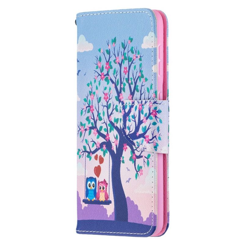 Etui Folio Samsung Galaxy S21 5G Sowy Na Huśtawce