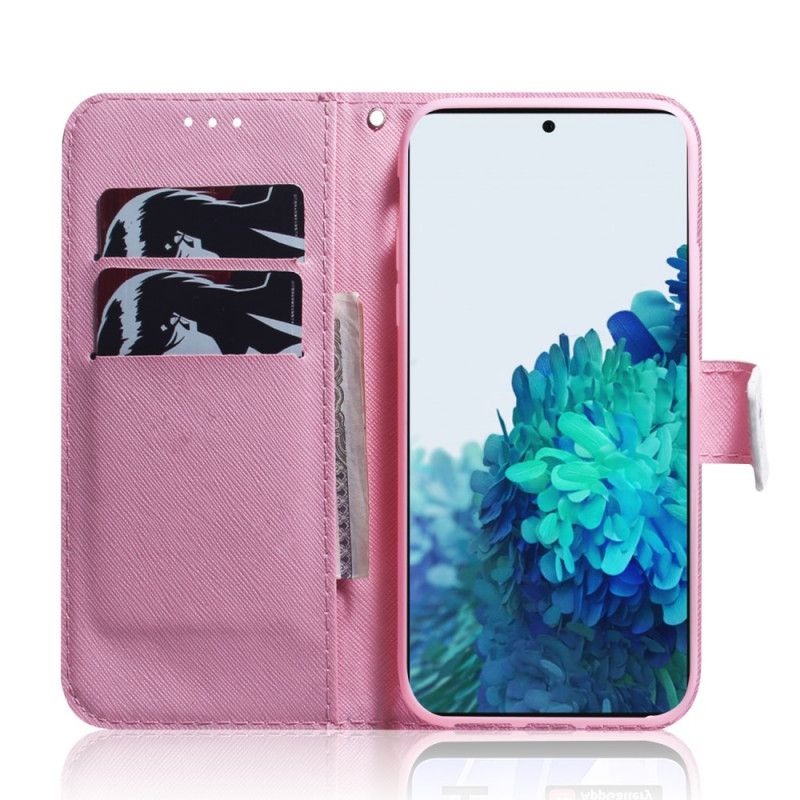 Etui Folio Samsung Galaxy S21 5G Stary Kwiat Róży Etui Ochronne