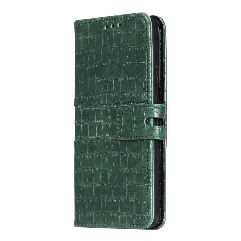 Etui Folio Samsung Galaxy S21 5G Szary Czarny Całkowicie Krokodyl