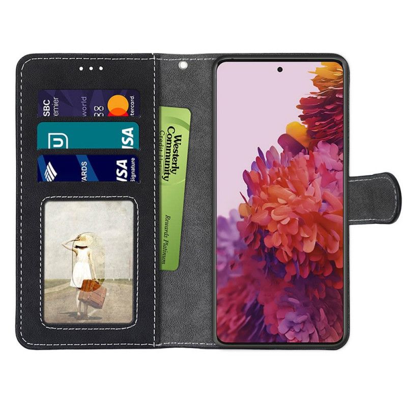 Etui Folio Samsung Galaxy S21 5G Szary Czarny Skóra Ekologiczna W Nowych Kolorach Vintage Etui Ochronne