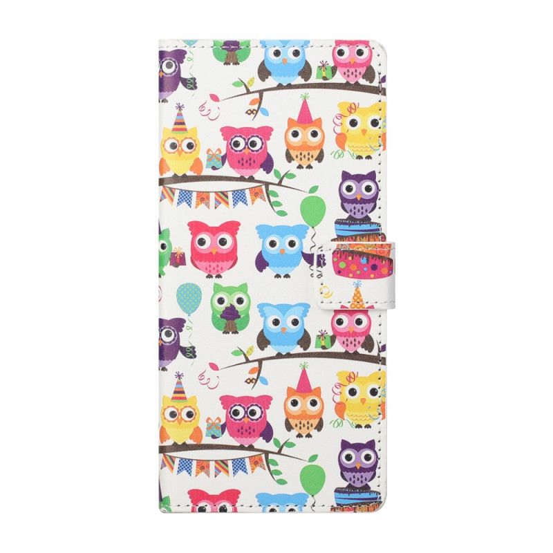 Etui Folio Samsung Galaxy S21 5G Wiele Sów Etui Ochronne