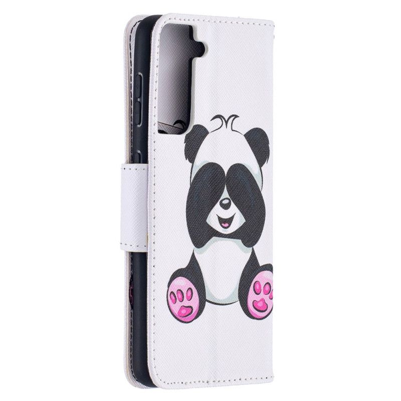 Etui Folio Samsung Galaxy S21 5G Zabawna Panda Etui Ochronne