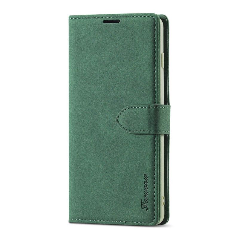 Etui Folio Samsung Galaxy S21 5G Zielony Czarny Imitacja Skóry Forwenw Etui Ochronne