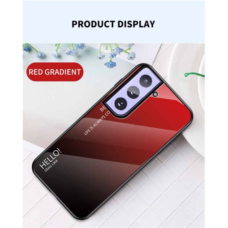 Etui Samsung Galaxy S21 5G Biały Czarny Witam Szkło Hartowane