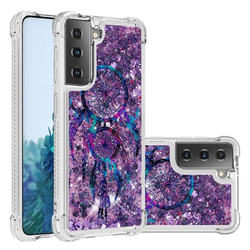 Etui Samsung Galaxy S21 5G Brokatowy Łapacz Snów Etui Ochronne