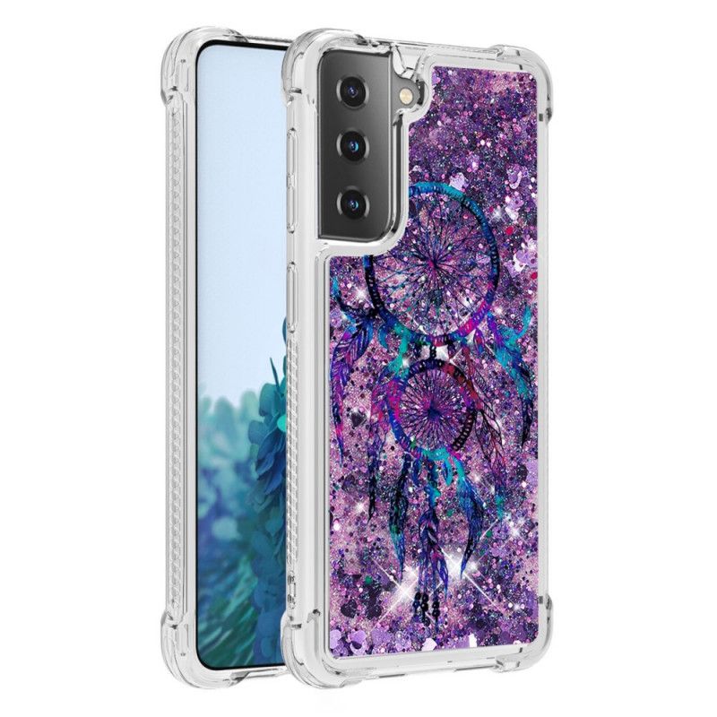 Etui Samsung Galaxy S21 5G Brokatowy Łapacz Snów Etui Ochronne