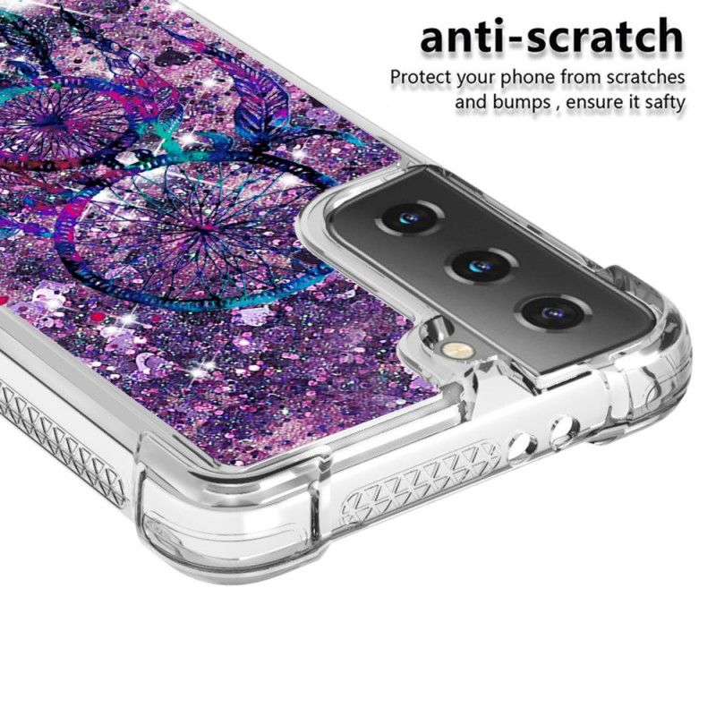 Etui Samsung Galaxy S21 5G Brokatowy Łapacz Snów Etui Ochronne