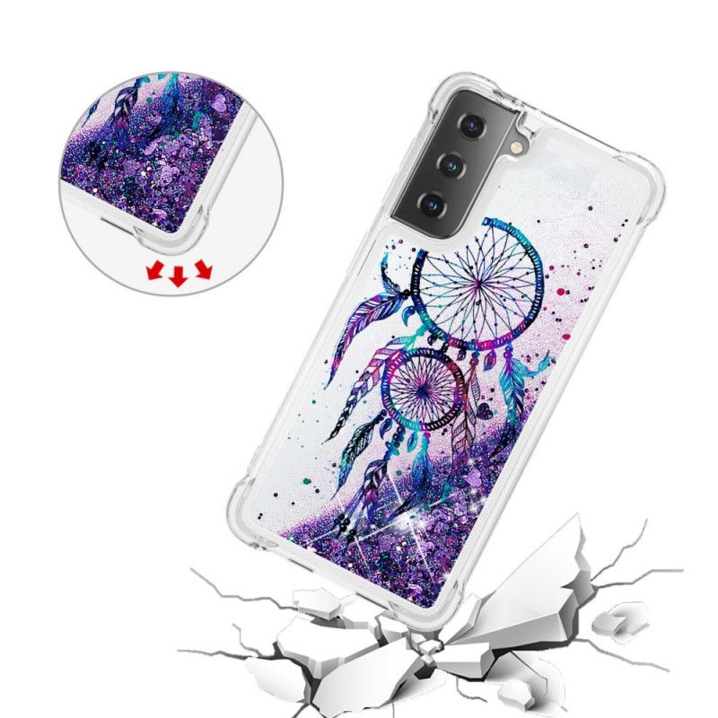 Etui Samsung Galaxy S21 5G Brokatowy Łapacz Snów Etui Ochronne