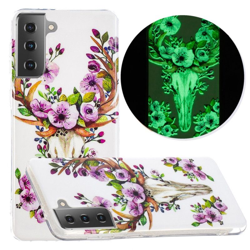 Etui Samsung Galaxy S21 5G Fluorescencyjny Łoś Kwitnący Etui Ochronne