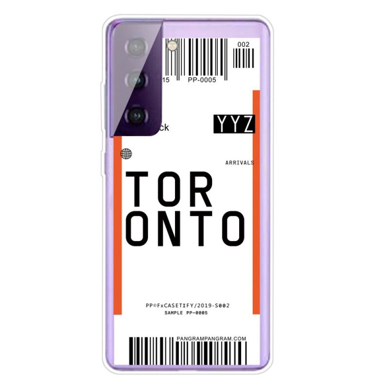 Etui Samsung Galaxy S21 5G Karta Pokładowa Do Toronto Etui Ochronne