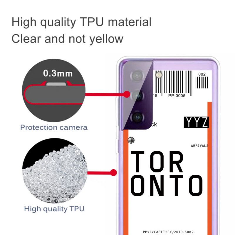 Etui Samsung Galaxy S21 5G Karta Pokładowa Do Toronto Etui Ochronne