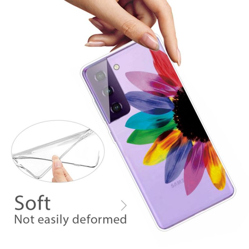 Etui Samsung Galaxy S21 5G Kolorowy Kwiat Etui Ochronne