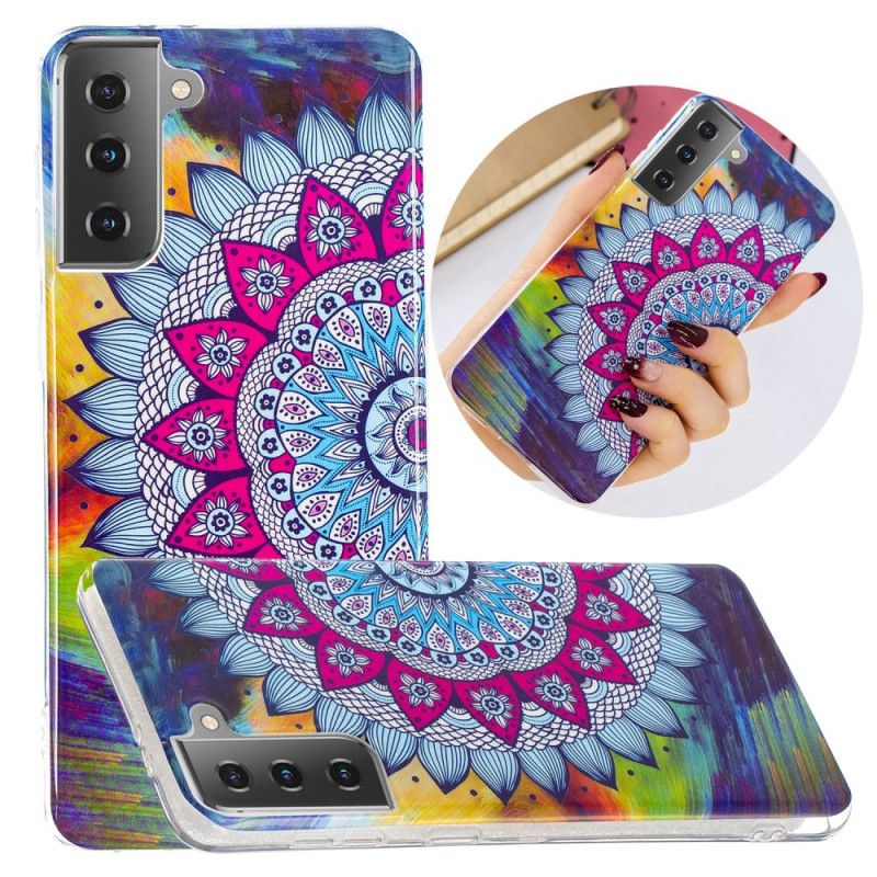 Etui Samsung Galaxy S21 5G Mandala W Kolorze Fluorescencyjnym