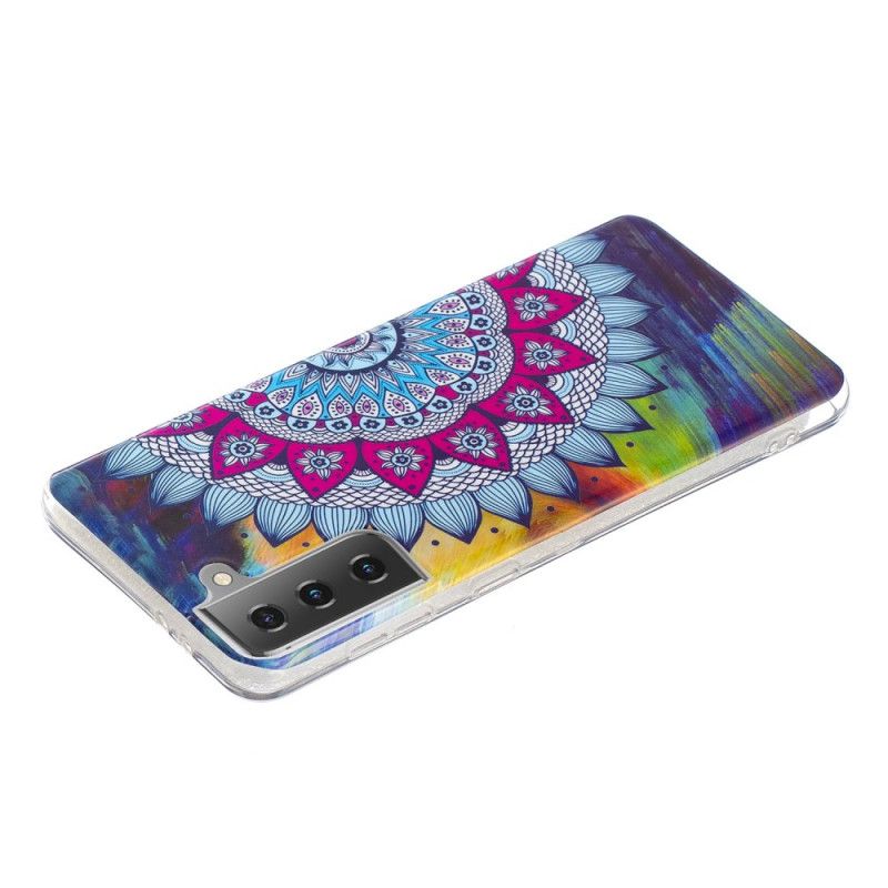 Etui Samsung Galaxy S21 5G Mandala W Kolorze Fluorescencyjnym