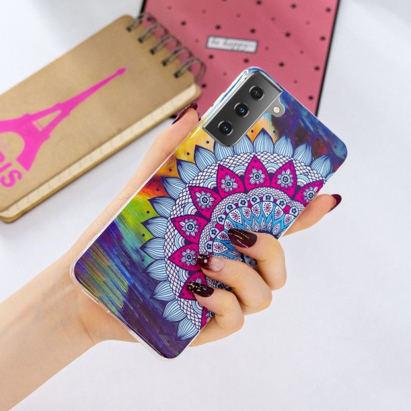 Etui Samsung Galaxy S21 5G Mandala W Kolorze Fluorescencyjnym