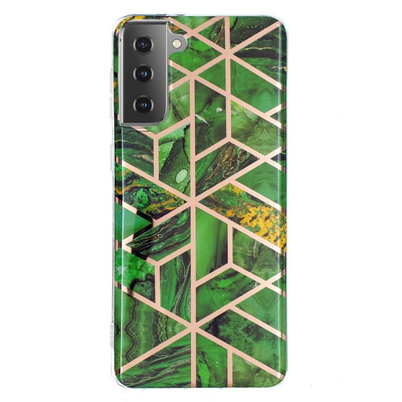 Etui Samsung Galaxy S21 5G Różowy Czarny Ultra Designerski Marmur Etui Ochronne