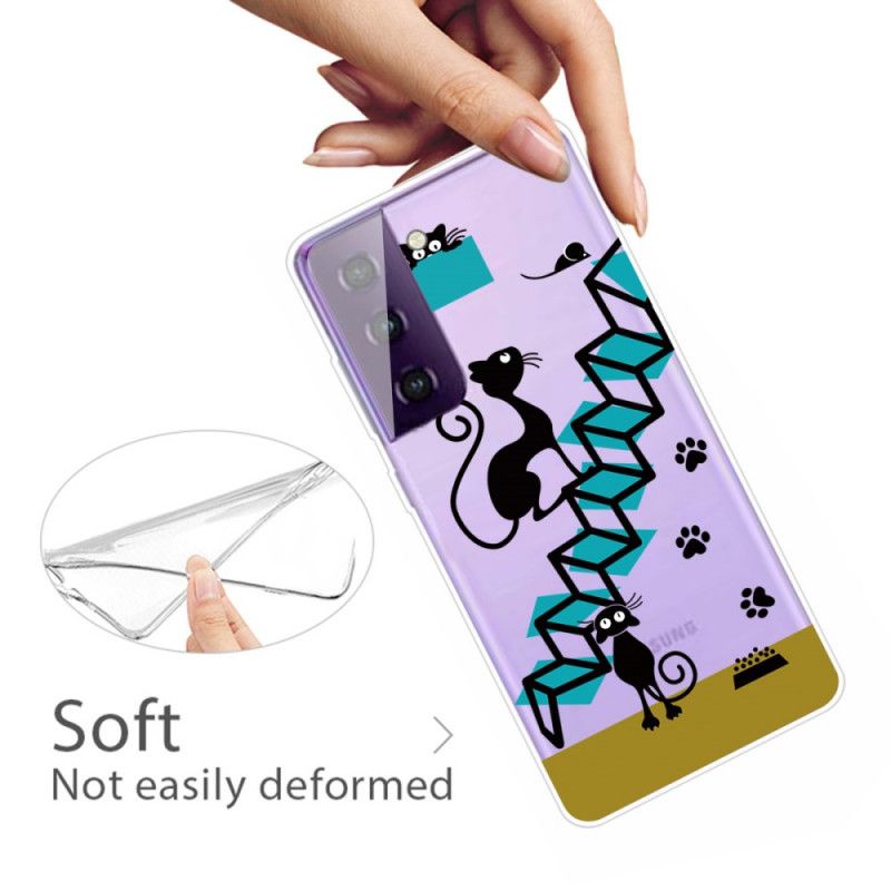 Etui Samsung Galaxy S21 5G Śmieszne Koty