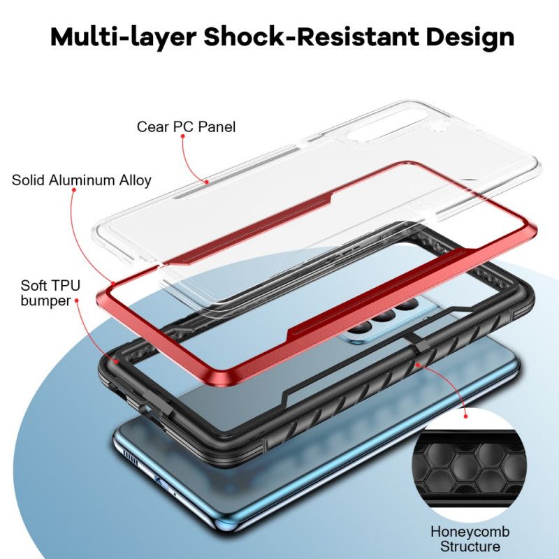 Etui Samsung Galaxy S21 5G Szary Czarny Hybrydowe Przezroczyste Krawędzie Zderzaków Etui Ochronne