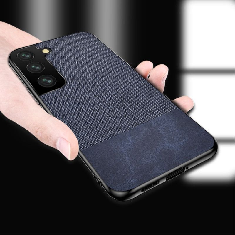 Etui Samsung Galaxy S21 5G Szary Czarny Imitacja Skóry O Podwójnej Teksturze