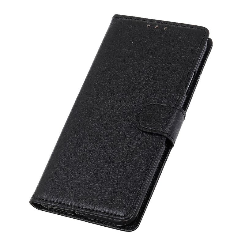 Etui Folio Xiaomi Redmi Note 9S / Note 9 Pro Czarny Efekt Skóry Lychee Premium