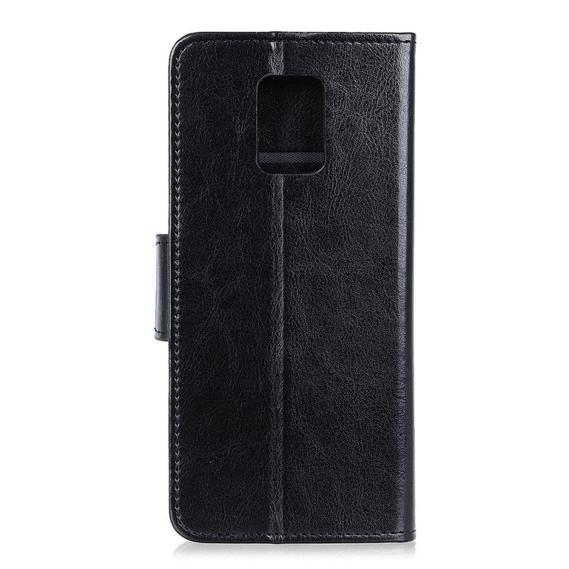 Etui Folio Xiaomi Redmi Note 9S / Note 9 Pro Czerwony Czarny Klasyczna Sztuczna Skóra Etui Ochronne