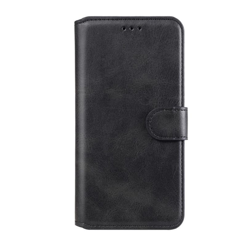 Etui Folio Xiaomi Redmi Note 9S / Note 9 Pro Czerwony Czarny Klasyczny Styl Skóry