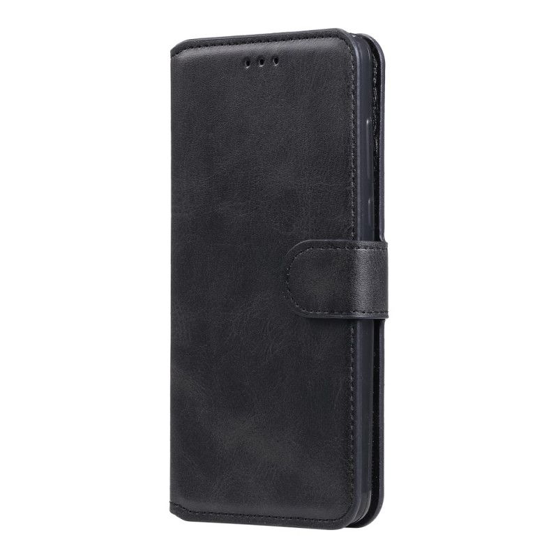 Etui Folio Xiaomi Redmi Note 9S / Note 9 Pro Czerwony Czarny Klasyczny Styl Skóry