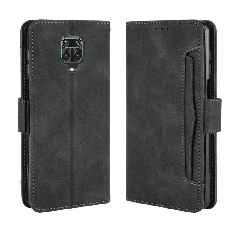 Etui Folio Xiaomi Redmi Note 9S / Note 9 Pro Czerwony Czarny Multikarty Etui Ochronne