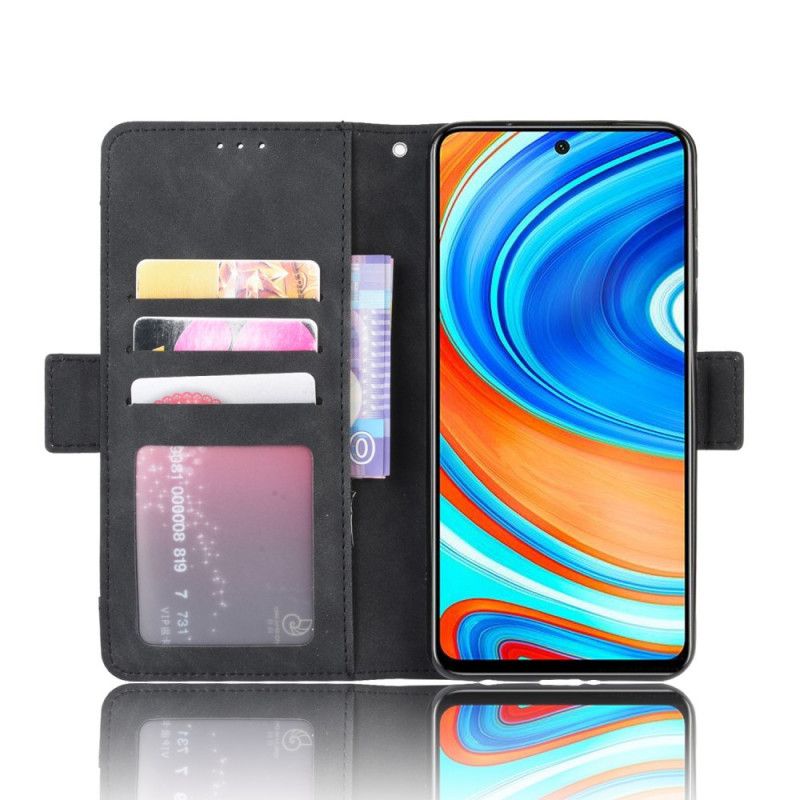 Etui Folio Xiaomi Redmi Note 9S / Note 9 Pro Czerwony Czarny Multikarty Etui Ochronne