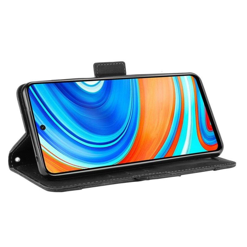 Etui Folio Xiaomi Redmi Note 9S / Note 9 Pro Czerwony Czarny Multikarty Etui Ochronne