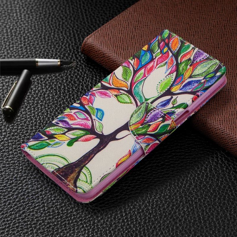 Etui Folio Xiaomi Redmi Note 9S / Note 9 Pro Kolorowe Drzewo Etui Ochronne