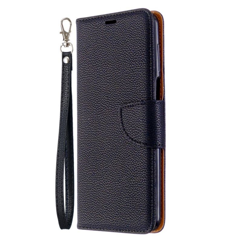 Etui Folio Xiaomi Redmi Note 9S / Note 9 Pro Szary Czarny Efekt Skóry Liczi Etui Ochronne