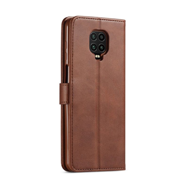 Etui Folio Xiaomi Redmi Note 9S / Note 9 Pro Szary Czarny Imitacja Skóry Lcimeeke