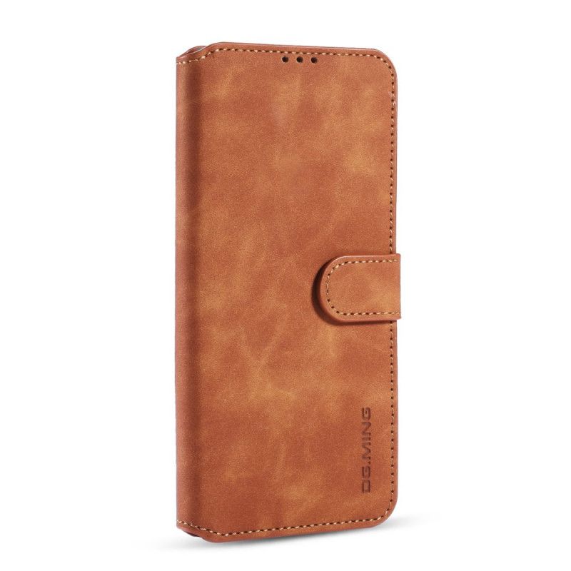 Etui Folio Xiaomi Redmi Note 9S / Note 9 Pro Szary Czarny Retro Dg.Ming Etui Ochronne