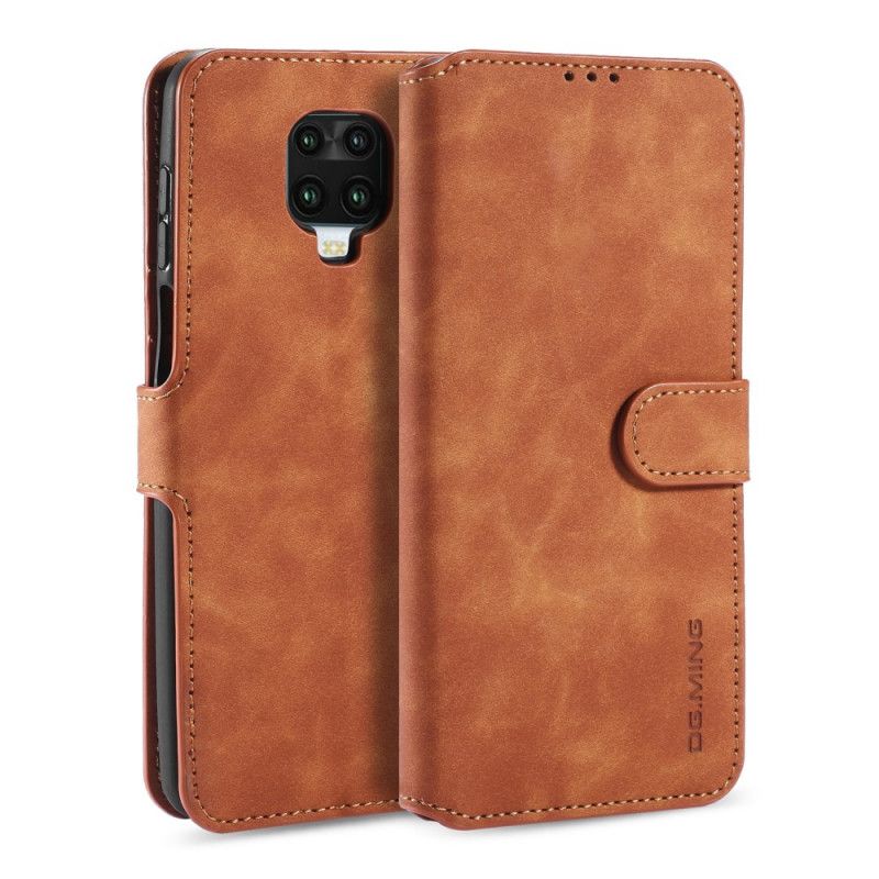 Etui Folio Xiaomi Redmi Note 9S / Note 9 Pro Szary Czarny Retro Dg.Ming Etui Ochronne